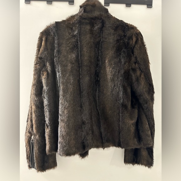 NWT Zara Moto faux Fur jacket - Picture 6 of 6